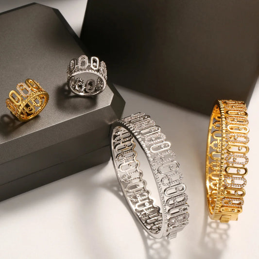 Fashion bracelet and ring set